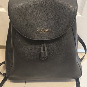 Kate Spade Black Leather Backpack